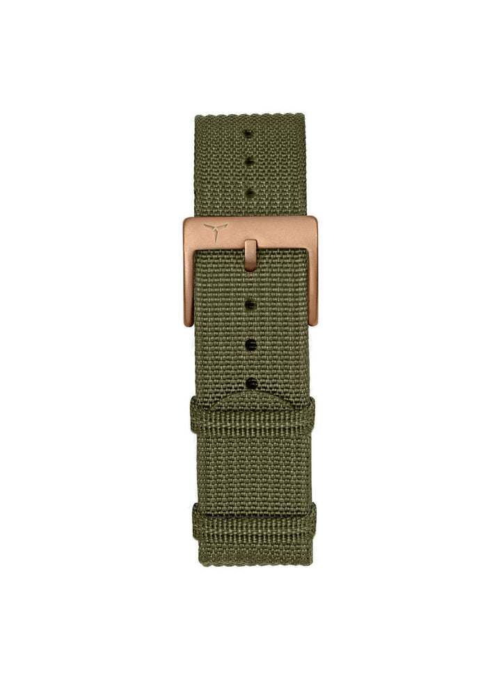 Army Drab Nylon Military Strap - Bronze