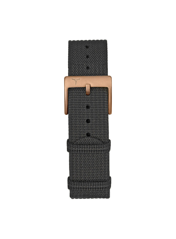 Black Nylon Military Strap - Bronze